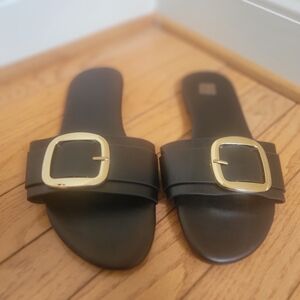 Women's Classic Buckle Square Open-toed Size 9 Sandals